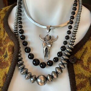 Sterling Silver TAXCO Bull Skull Pendant